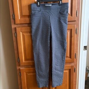 Madison Navy Blue and White Striped Chinos